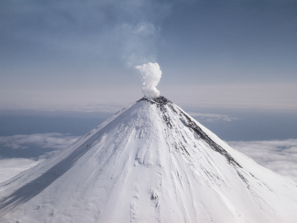 composite volcano eruption video