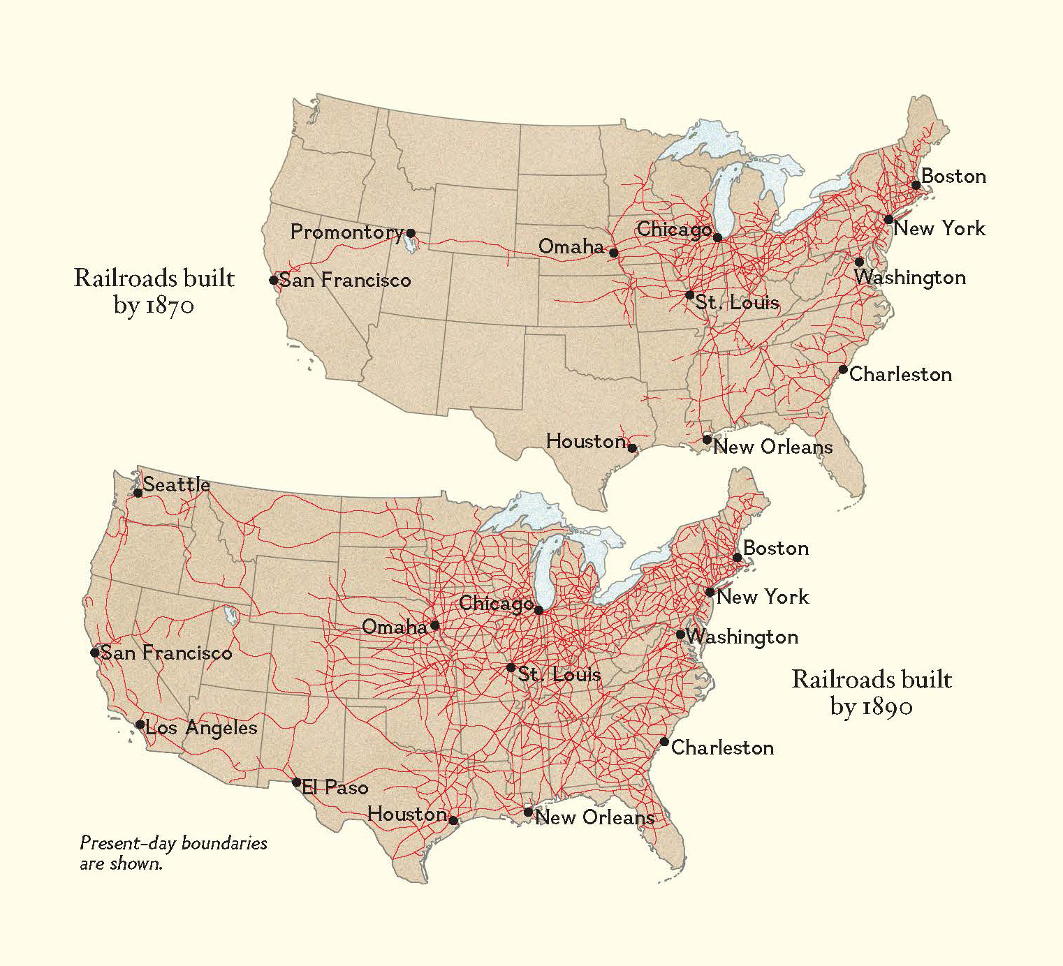 Tracking Growth In The U S   Railroads Built In The Late 1800s 