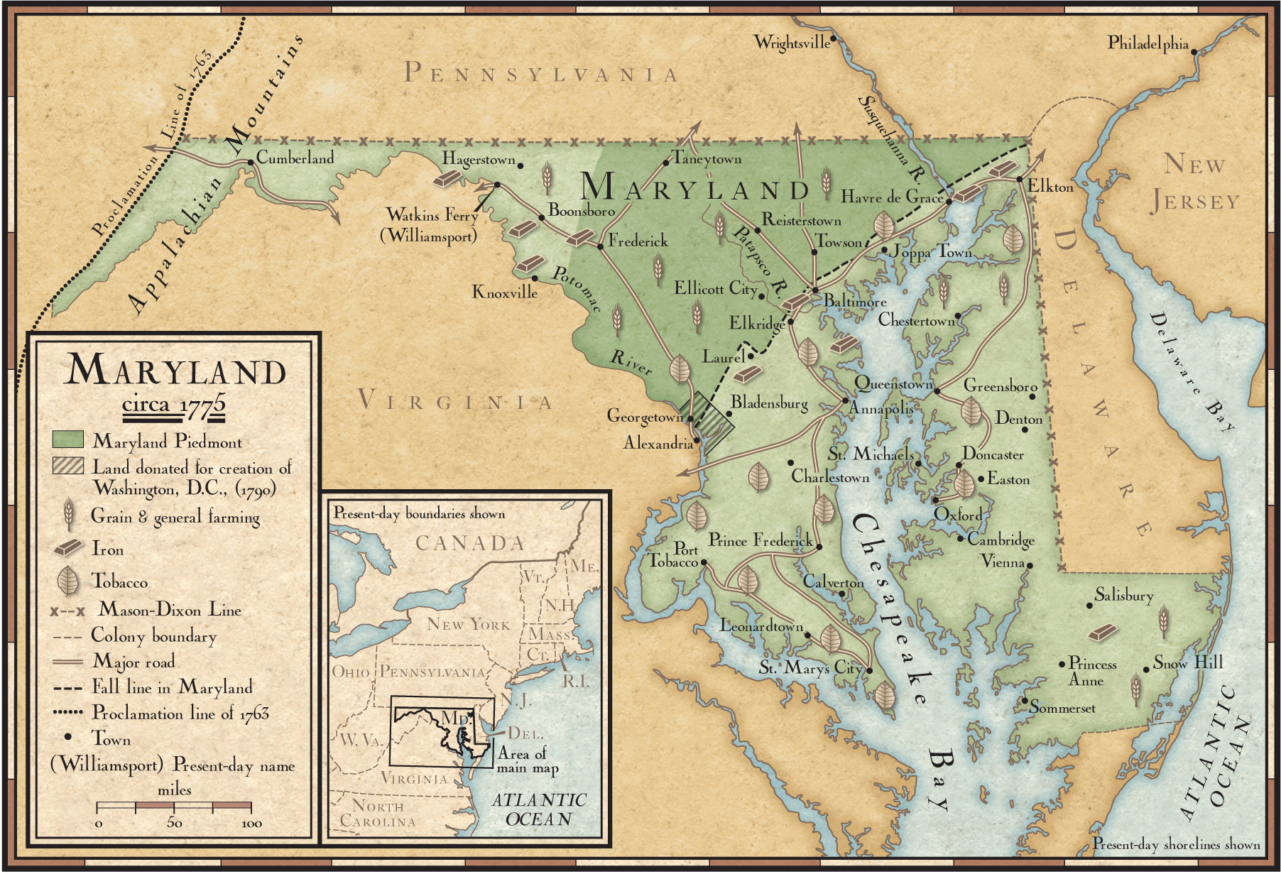 Farming and Mining in Maryland in 1775