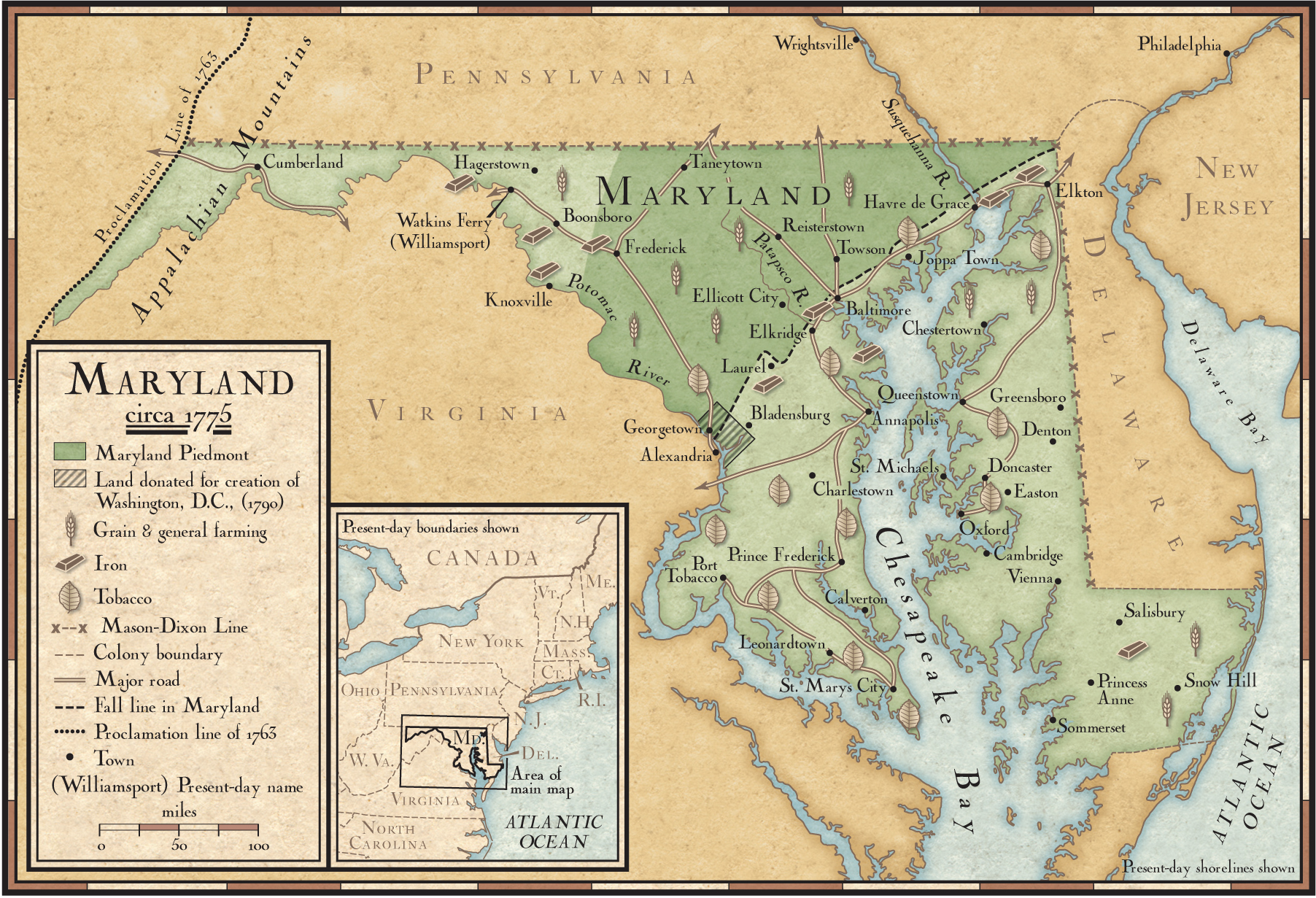 Farming And Mining In Maryland In 1775 