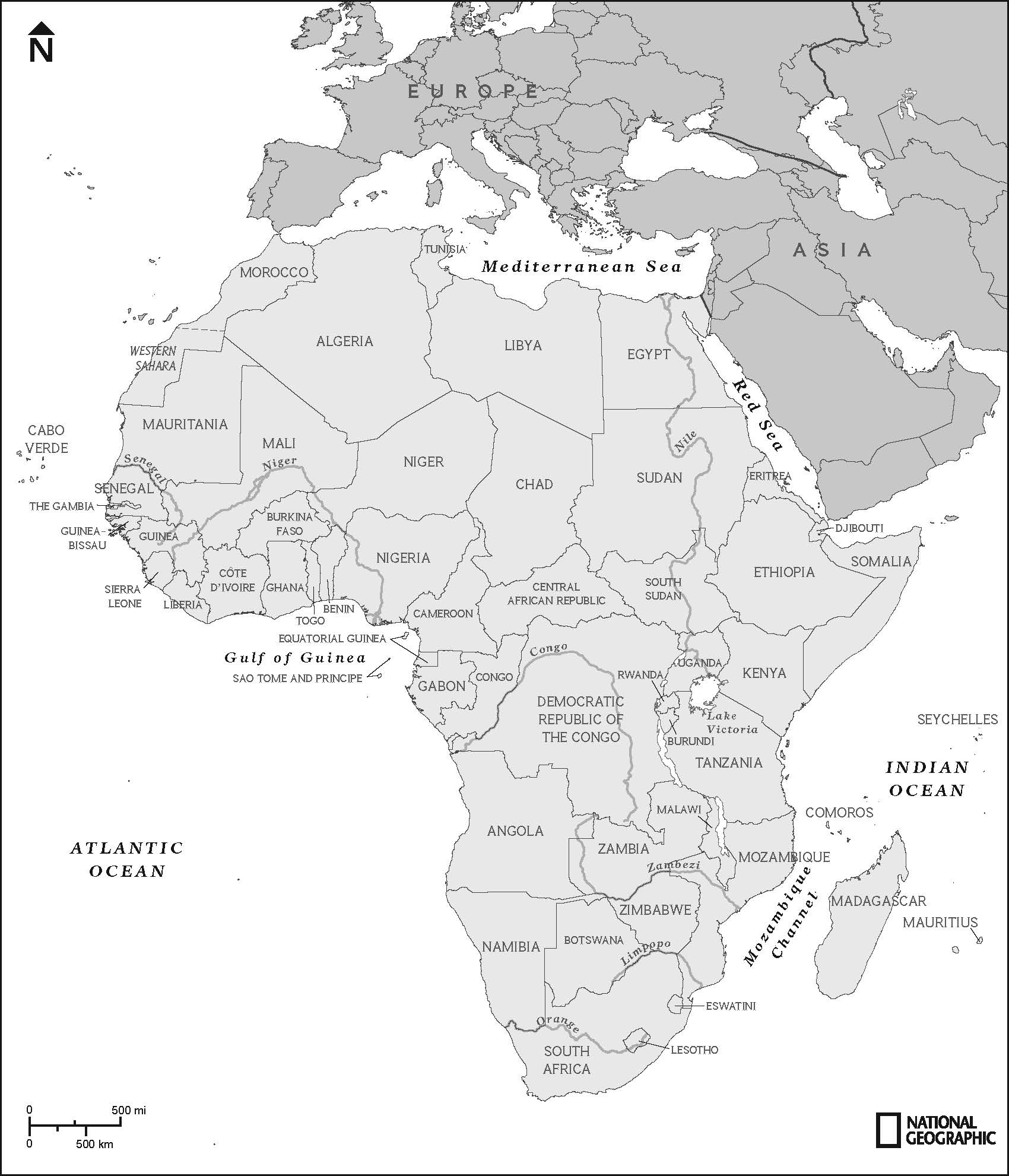Africa Map Blank Pdf