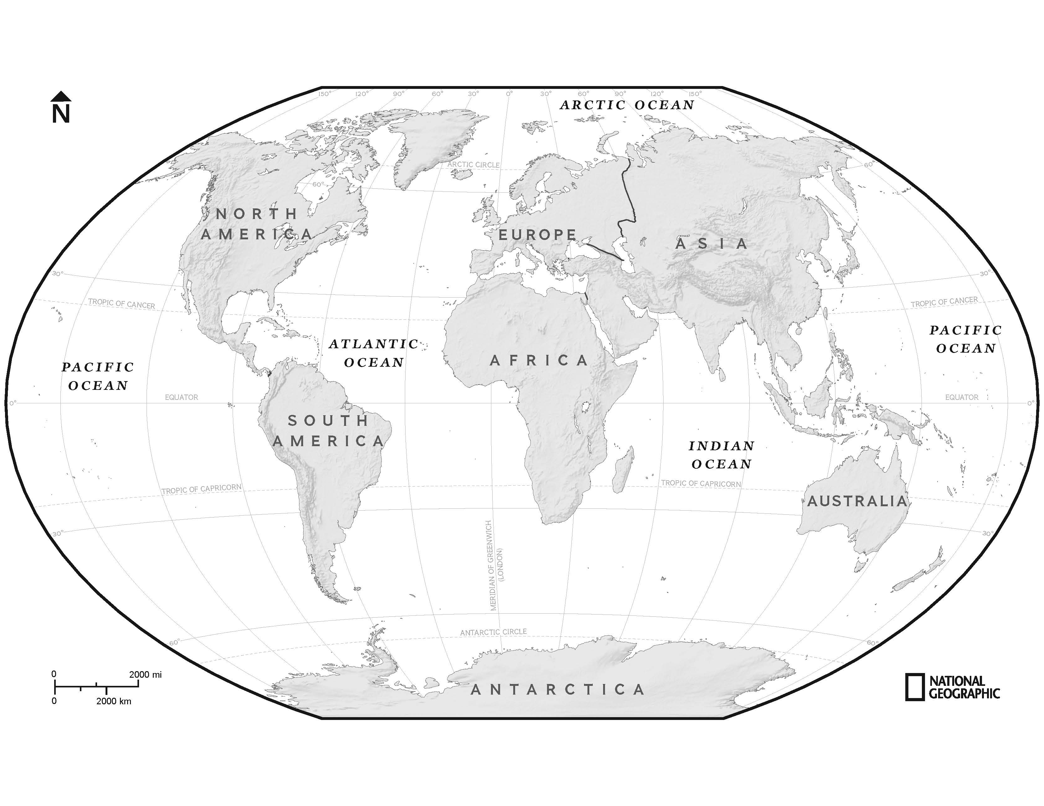 labeled earth map