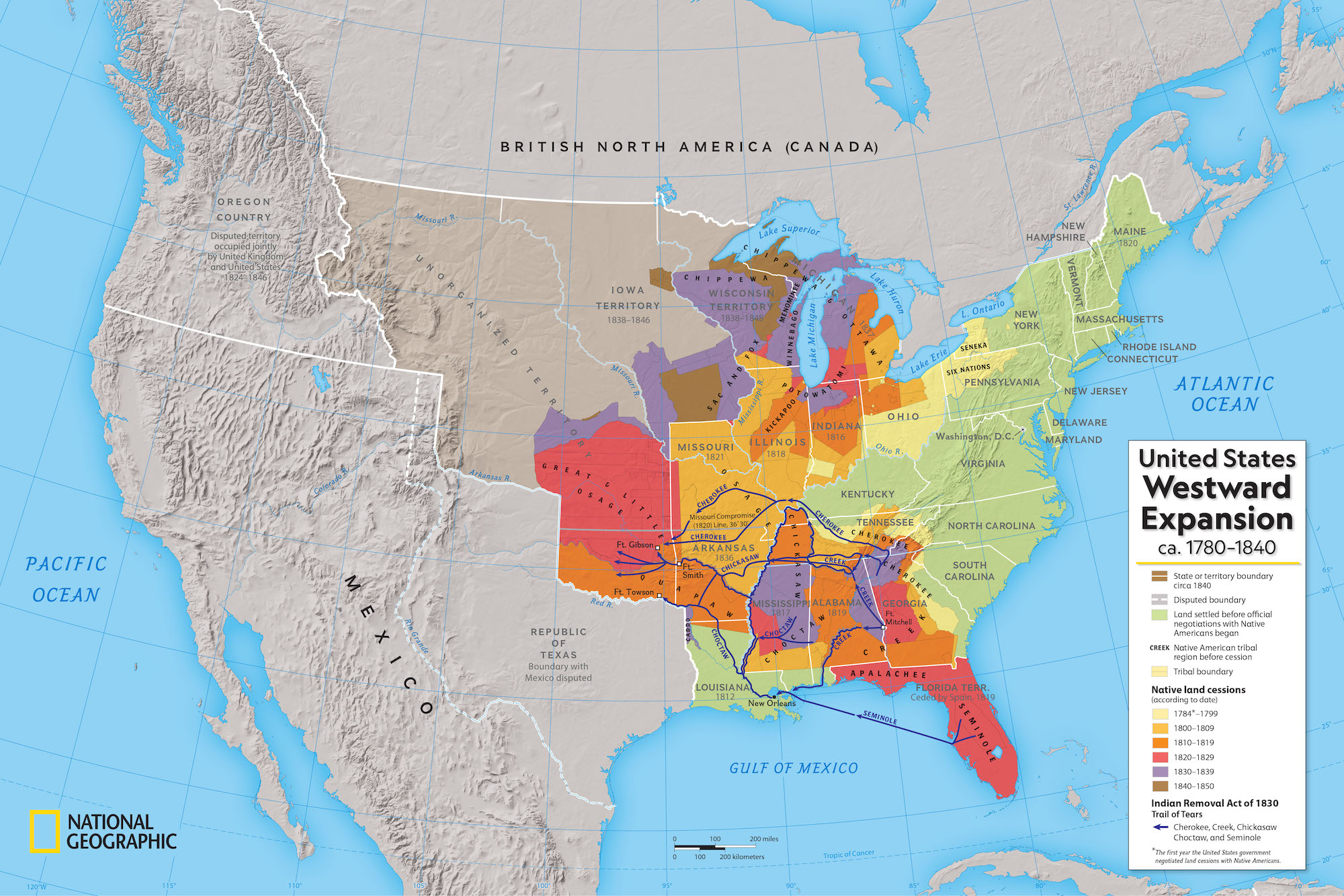 westward expansion map activity answer key