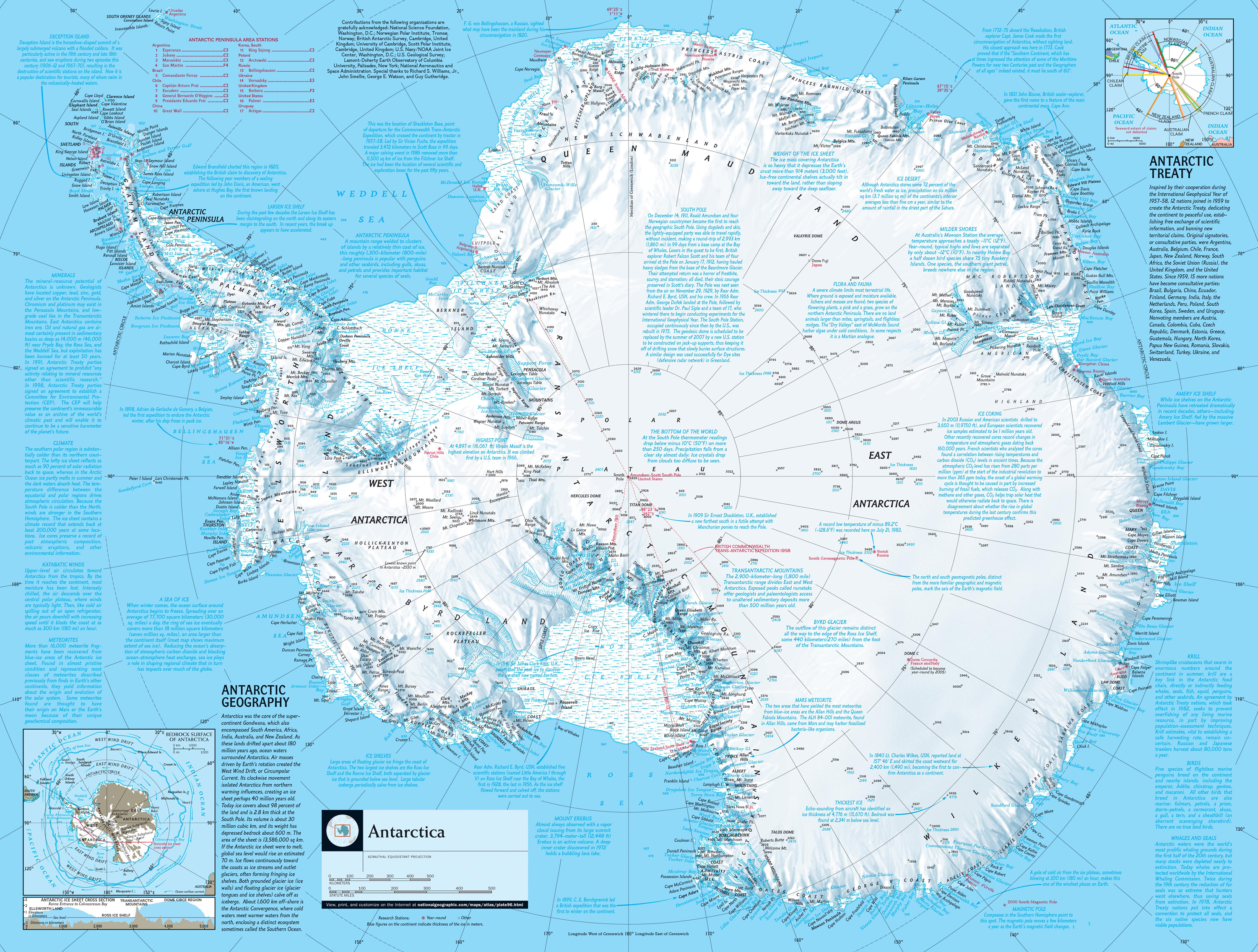 north and south pole map