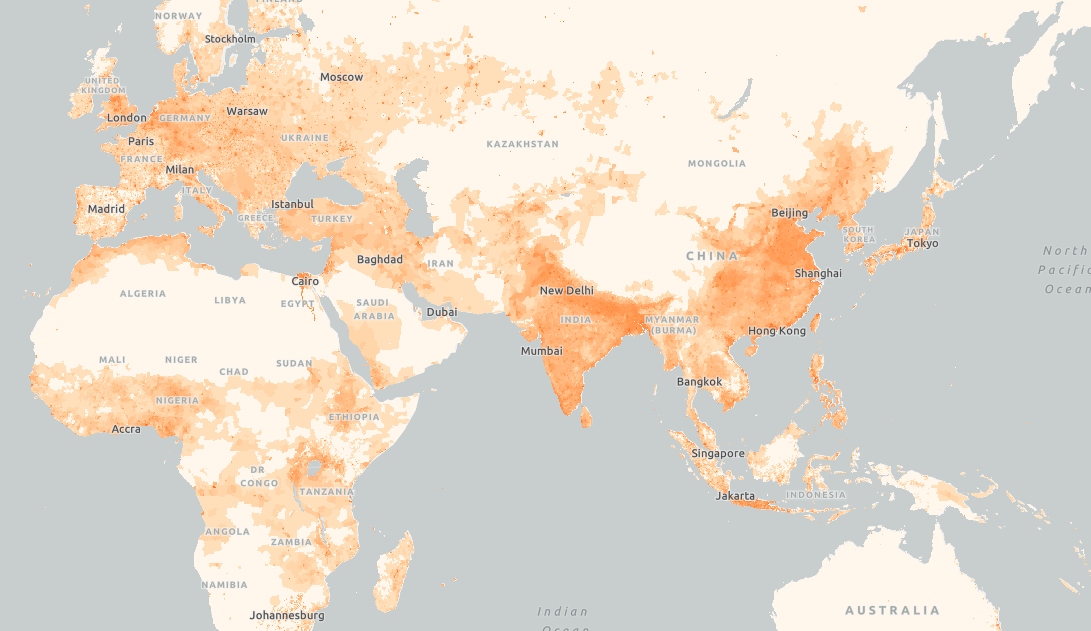 us population density change map