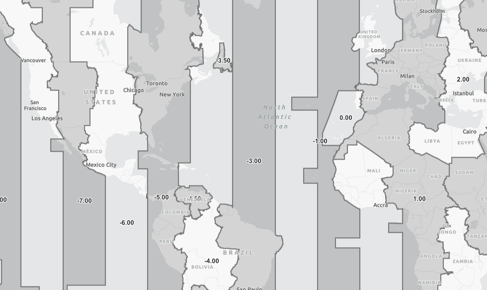 Time Zone Map